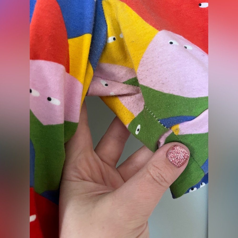 NOOWORKS Puff Sleeve Rainbow Lumps